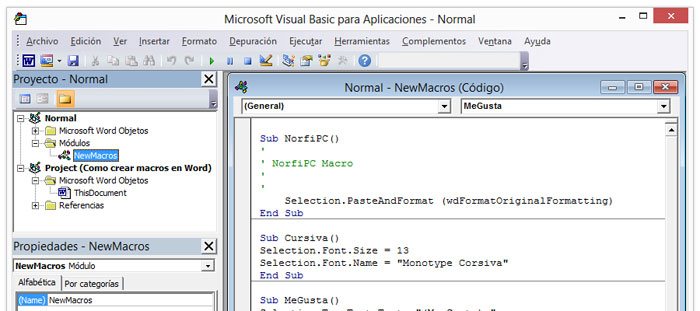 Como crear y grabar macros en Word y Excel, ejemplos prácticos