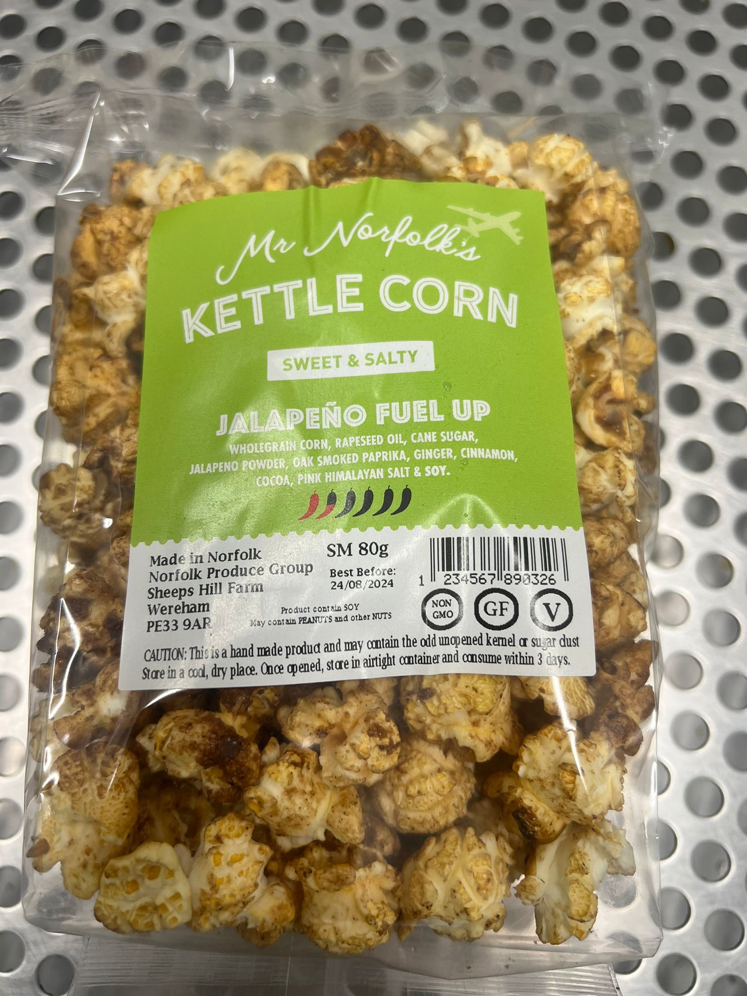 Mr Norfolk's Jalapeno Fuel Up Kettle Corn 80g