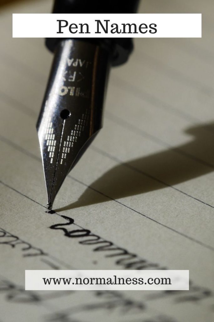 Pen Names Normal Ness
