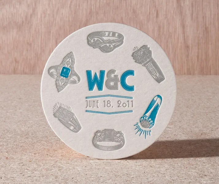 Letterpress Coasters Custom Printing Norman's Printery