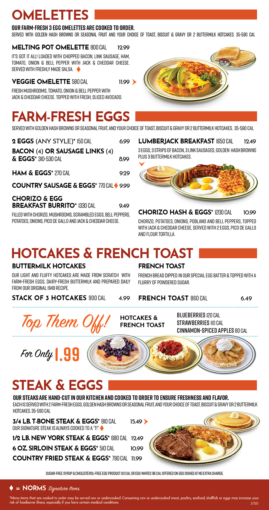 TOGO Menu NORMS Restaurants