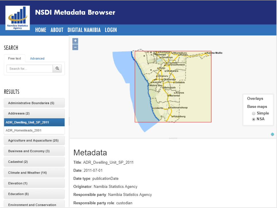 Namibia Spatial Data Infrastructure NORPLAN