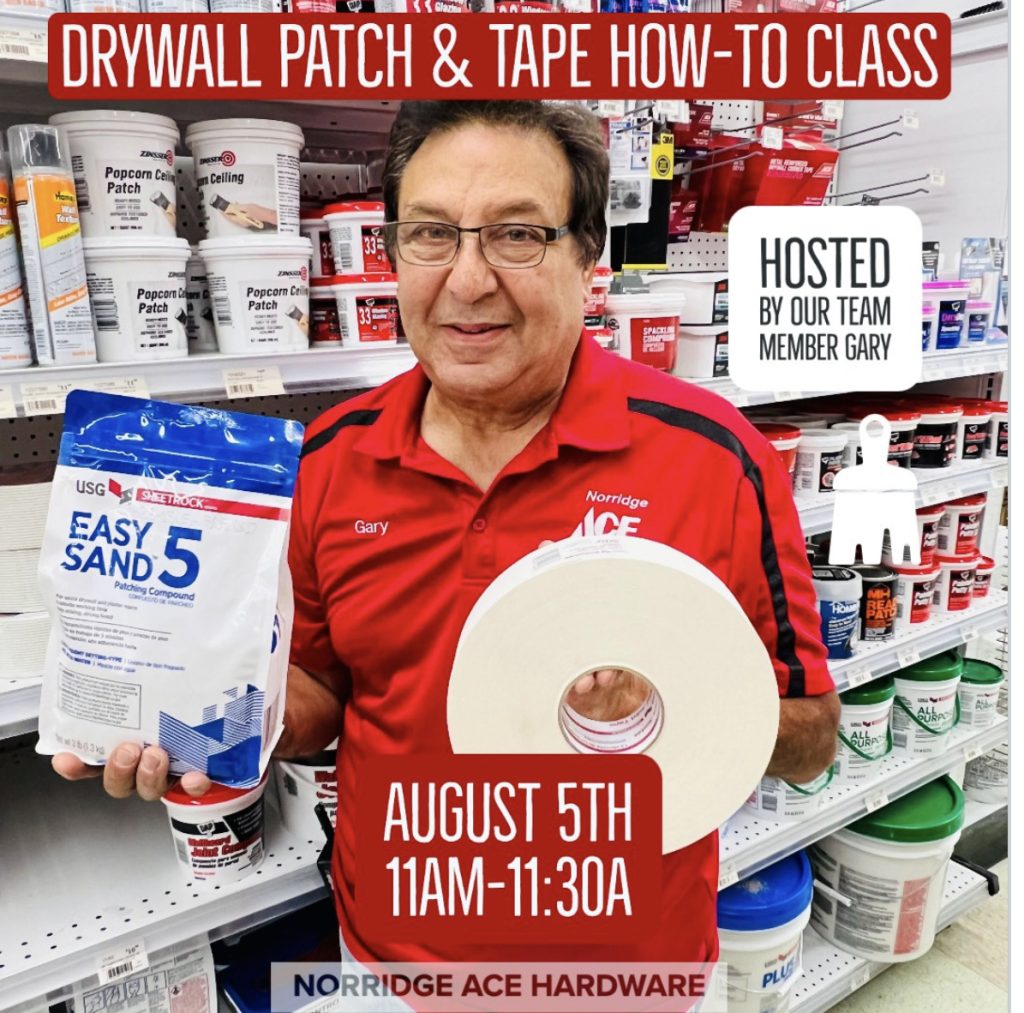 DRYWALL PATCH & TAPE CLASS Norridge Des Plaines Warrenville