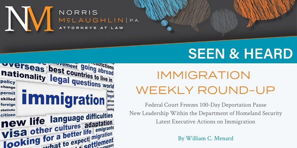 Immigration Weekly RoundUp NJ State Assembly Votes to Ban ICE