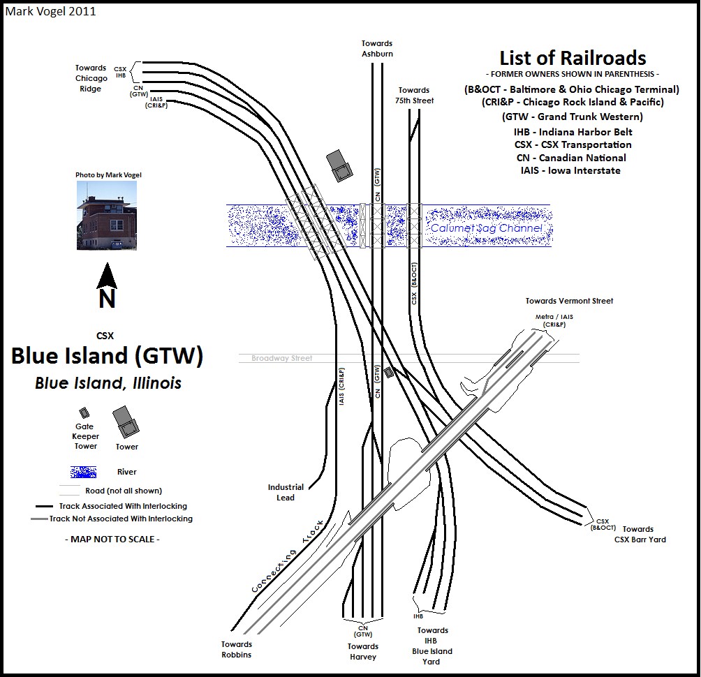 Blue Island map — another map of Blue Island (USA, Illinois state)