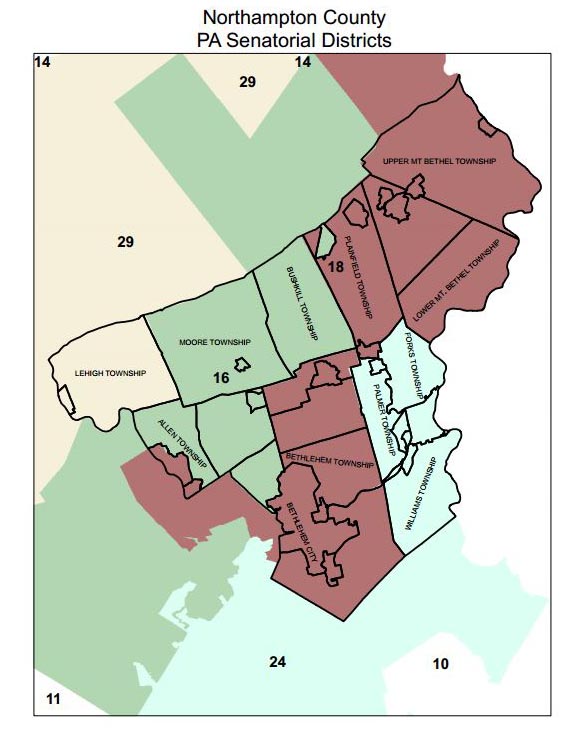 Senate Maps Northampton County Dems