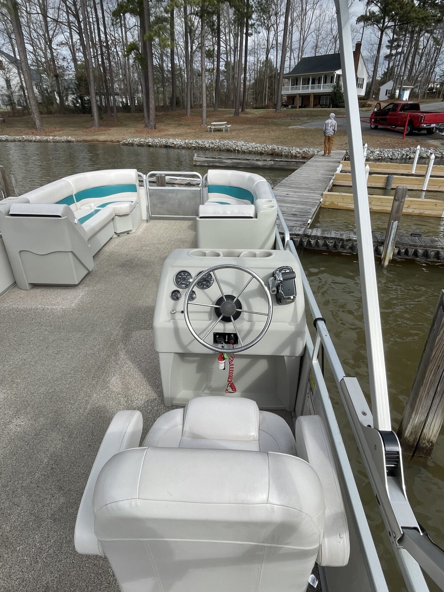 25′ PREMIER 60HP PONTOON DAILY BOAT RENTAL Lake Gaston Northampton Marine