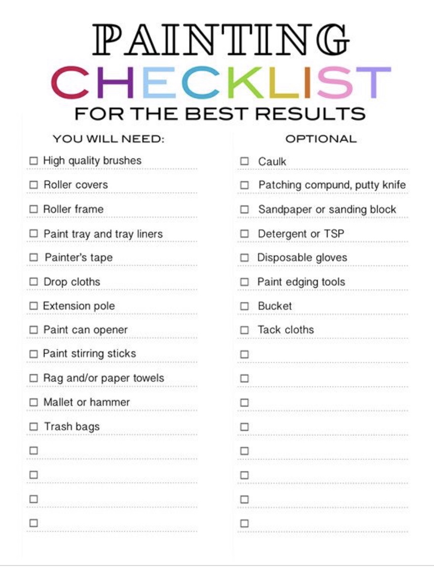 Painting Checklist North Atlantic Painting & Builders
