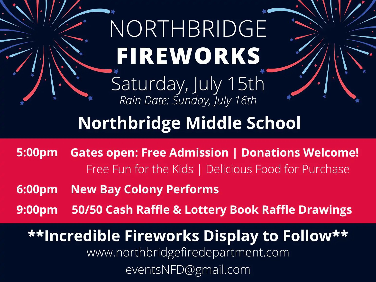 2023 Annual 4th of July Fireworks Display Northbridge Fire Department