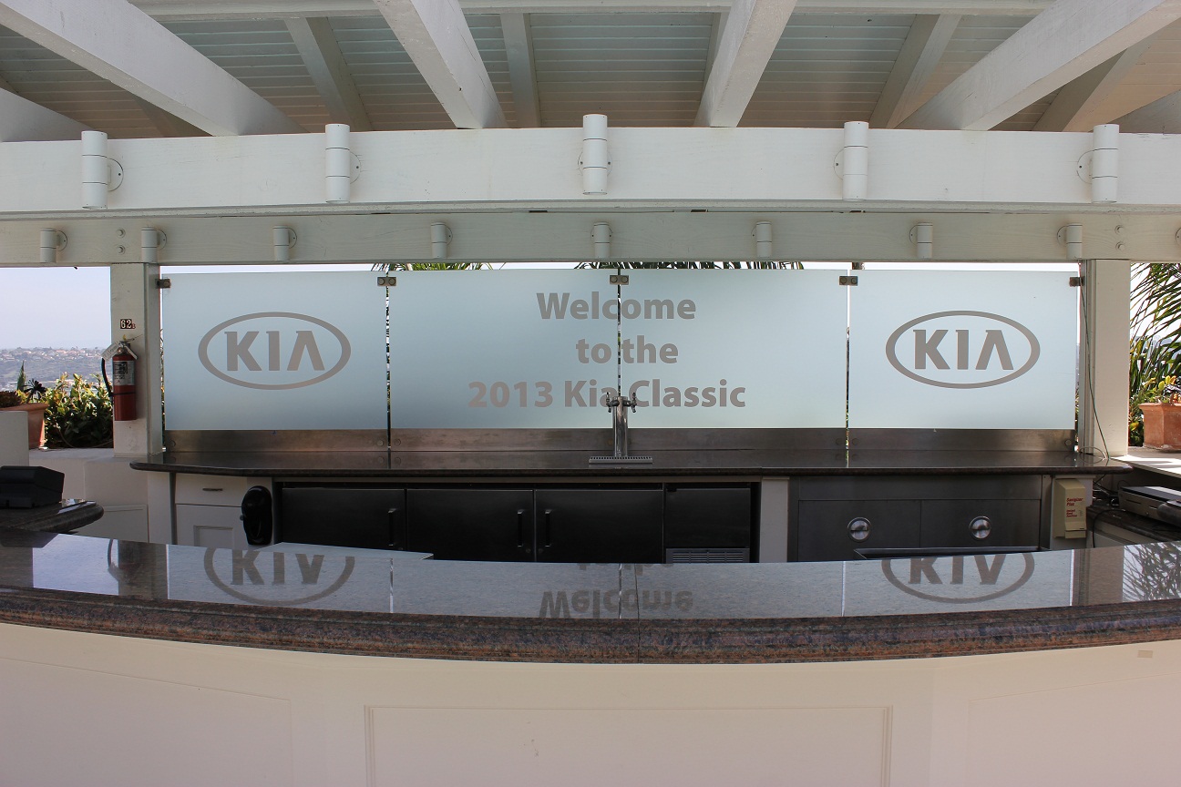 Poolside Bar Frosted Vinyl Graphics for LPGA Kia Classic, Park Hyatt