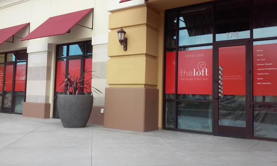 Window Wrap for The Loft in Carlsbad North Coast Signs