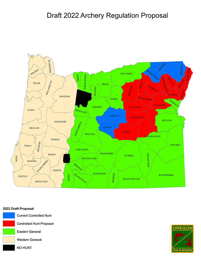 Eastern Oregon Archery Elk Hunting Changes Being Considered Northeast