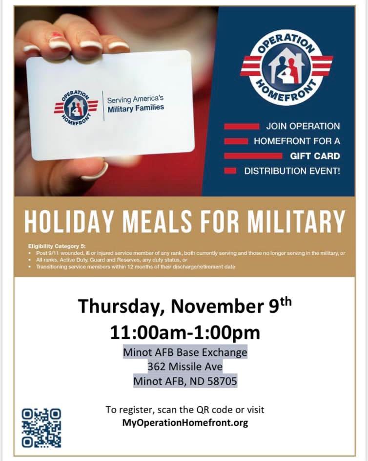 Operation Homefront Holiday Meals for Military Northern Sentry