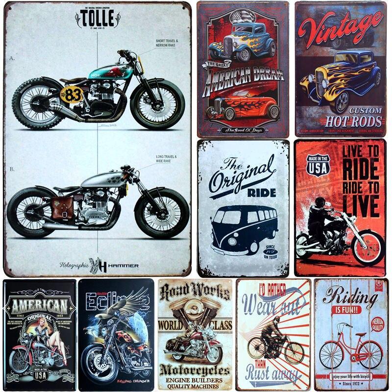 Rustic Metal Motorcycle Signs Northern Thunder Motorcycles
