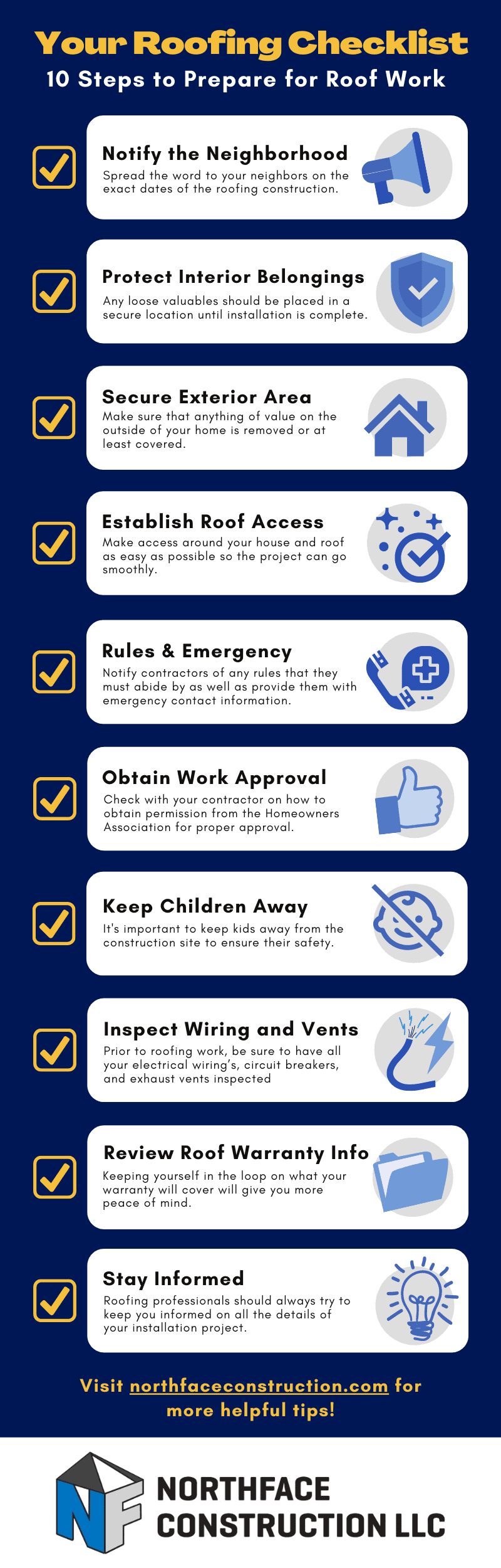 Your Roofing Checklist 10 Steps To Prepare For Roof Work