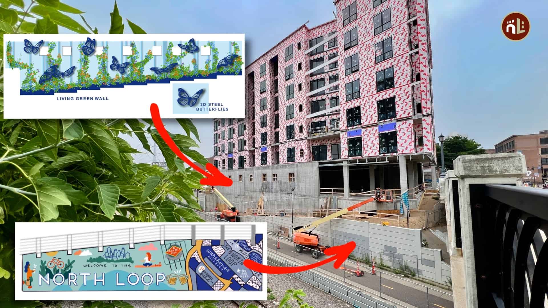 3D Steel Butterflies, Mural Will Adorn The Side Of New Apartments