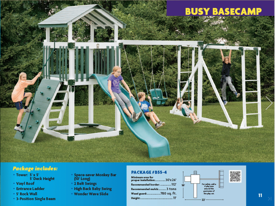 Vinyl Playset ModelB554 25277 North Mountain Structures