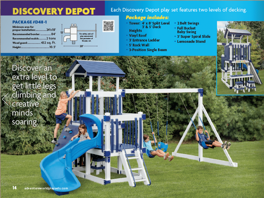 Vinyl Playset ModelD481 25360 North Mountain Structures