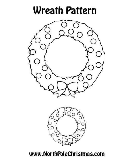 Wreath Template with Christmas Balls - Print or Download