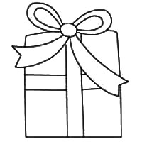 Gift Outline - 21 Christmas Present Outlines, Gift Templates