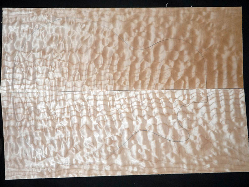 Bookmatched Guitar Tonewood Top Sets, Curly Maple, Quilted Maple, Koa