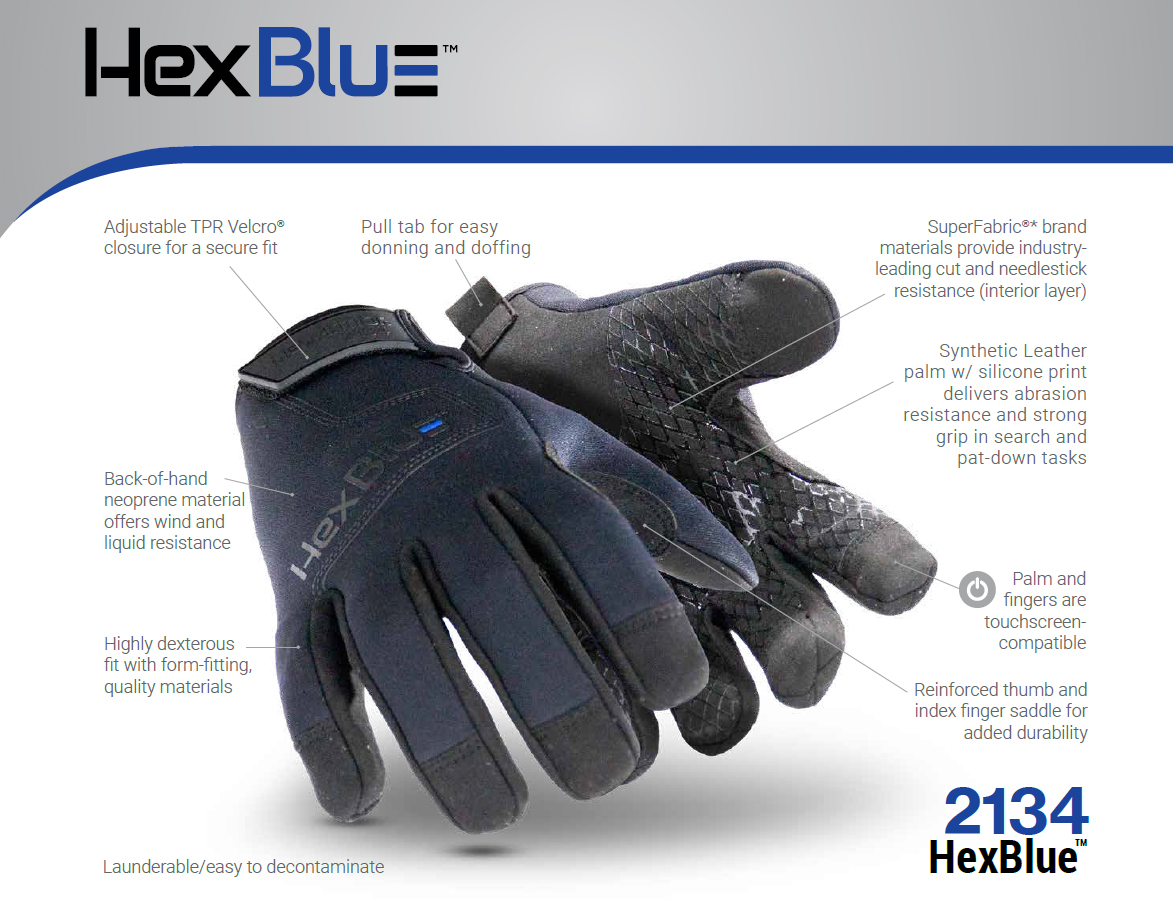 Northrock Safety / HexArmor HexBlue 2134 Cut and Needlestick Resistant