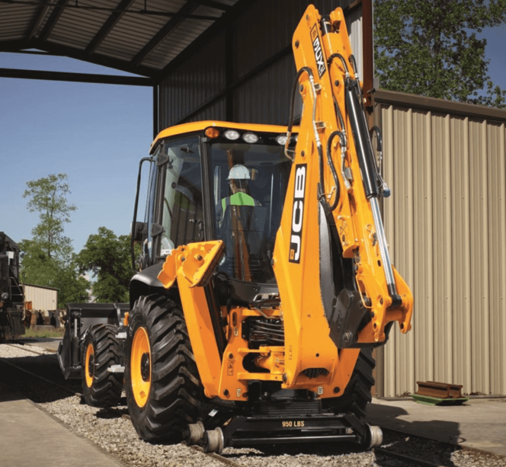 JCB Dymax Rail System Backhoe North Rock Rentals