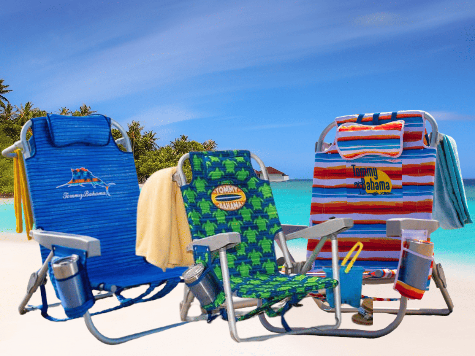 Awesome Beach Chair! Rent One Tommy Bahama Designer Beach Chair 5 positions Weekly Rental