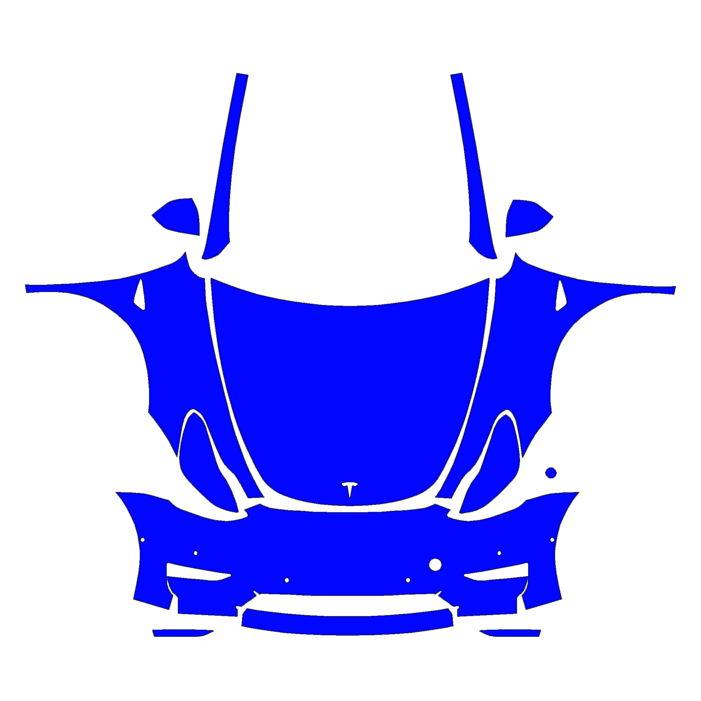 2020-2025 Tesla Model Y DIY Precut PPF Kit - Full Front Paint