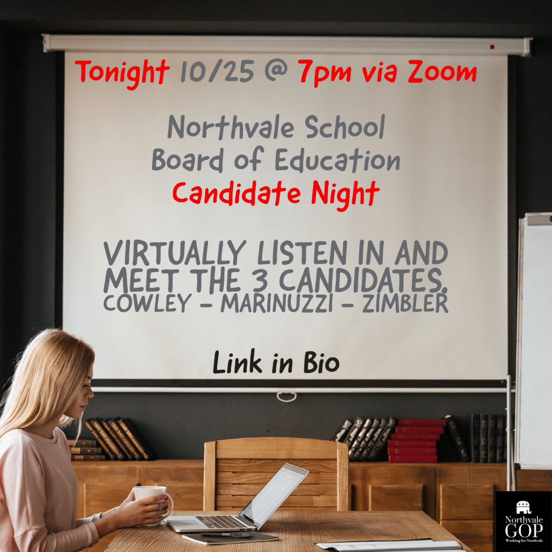 PTO Sponsors Board of Education Candidate Night Northvale GOP INC