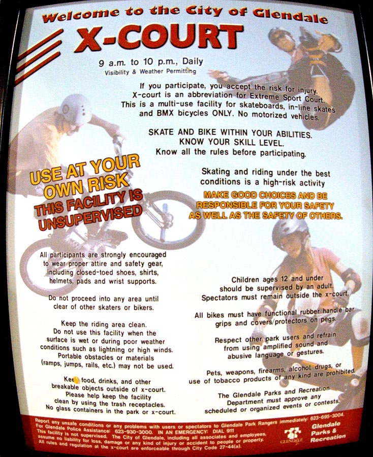 Glendale (XCourt) Skatepark, Arizona