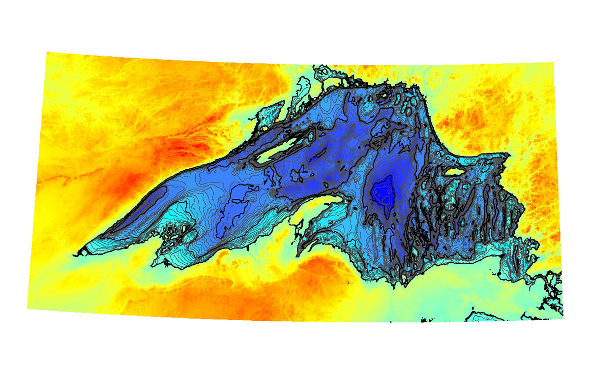 Lake Contour Map