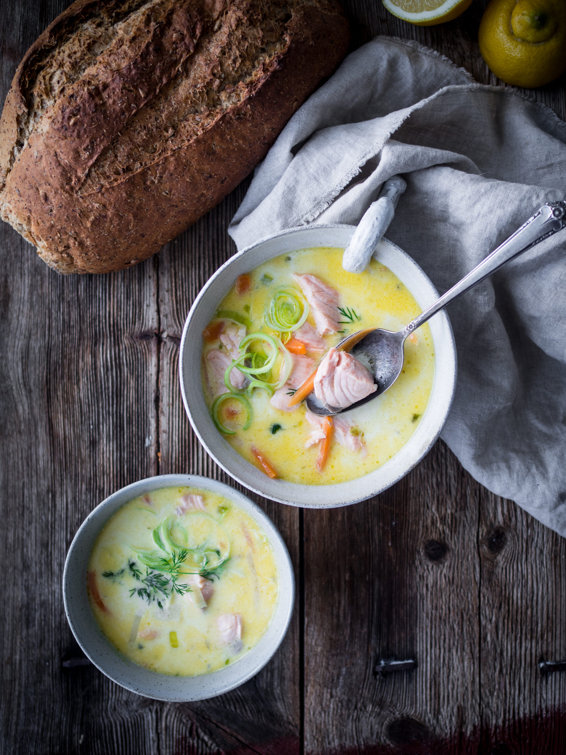 Creamy Salmon Soup (fiskesuppe med laks) North Wild Kitchen