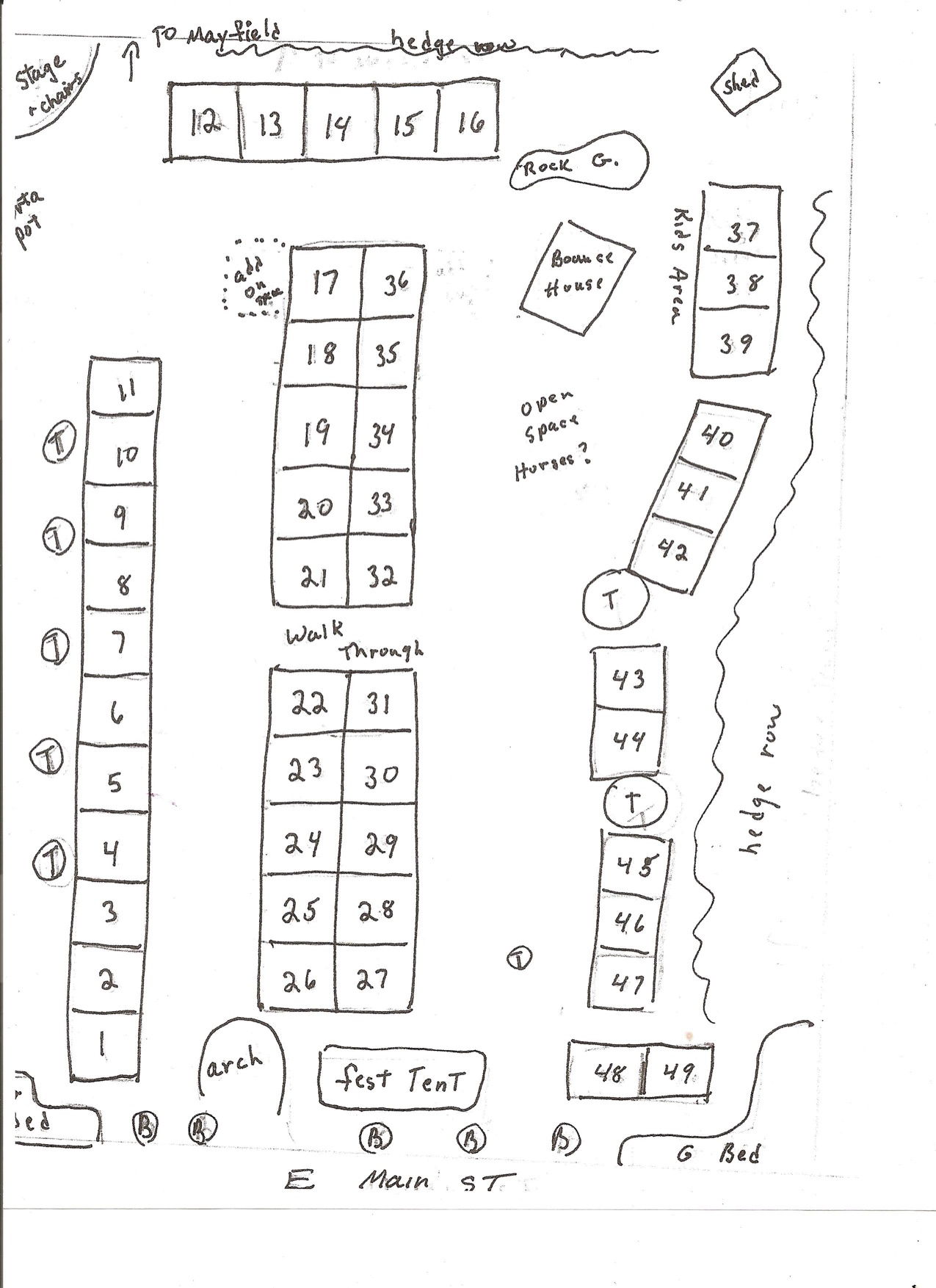 Map of the 2016 North Winton Village Festival of the Arts