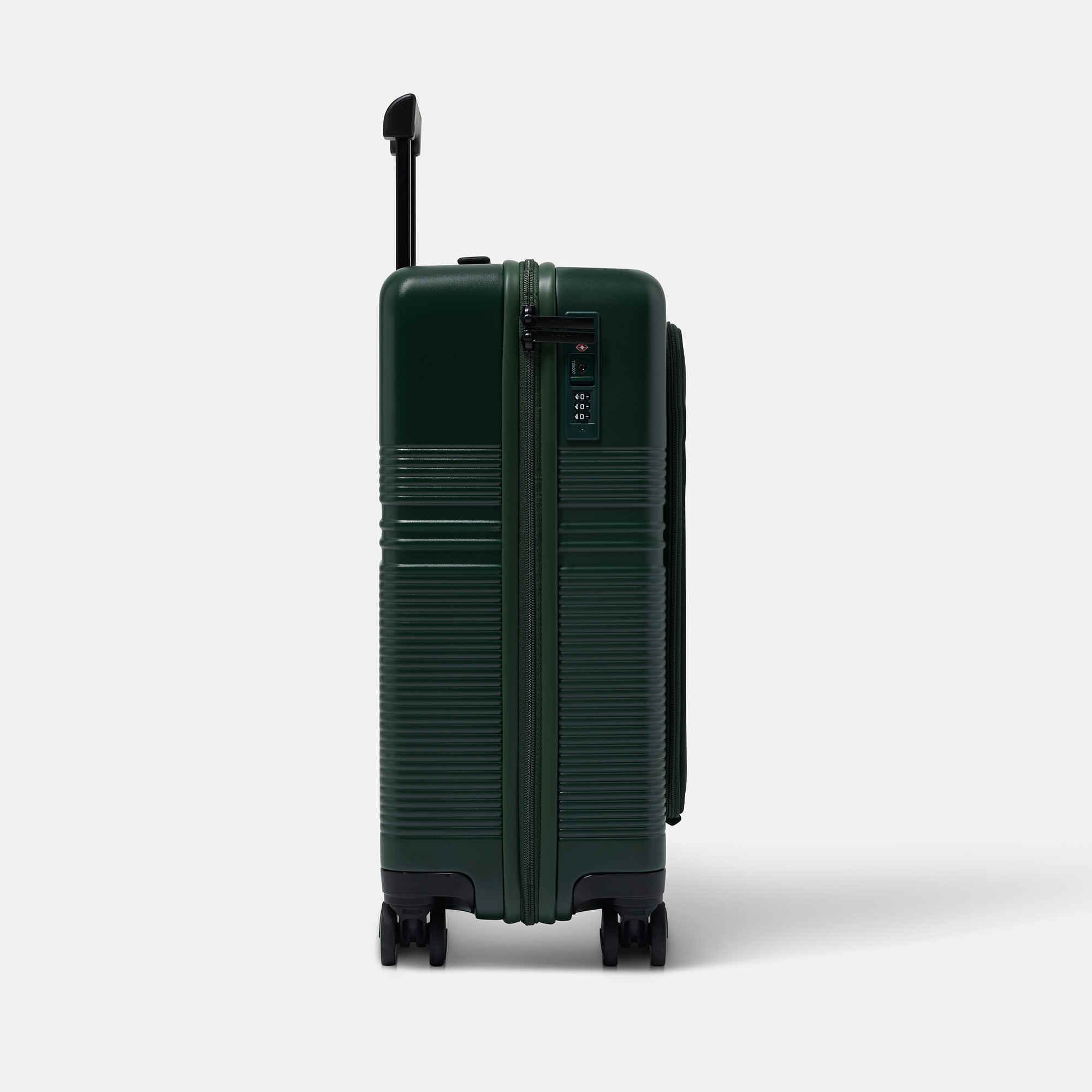 Front Pocket CarryOn Suitcase NORTVI Green Sustainable & Unique