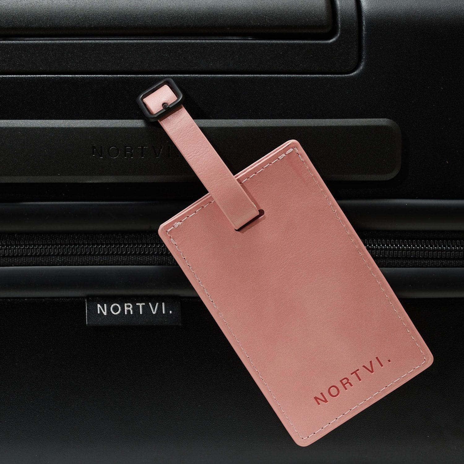 NORTVI Soft Pink Luggage Tag Customizable Design your unique tag