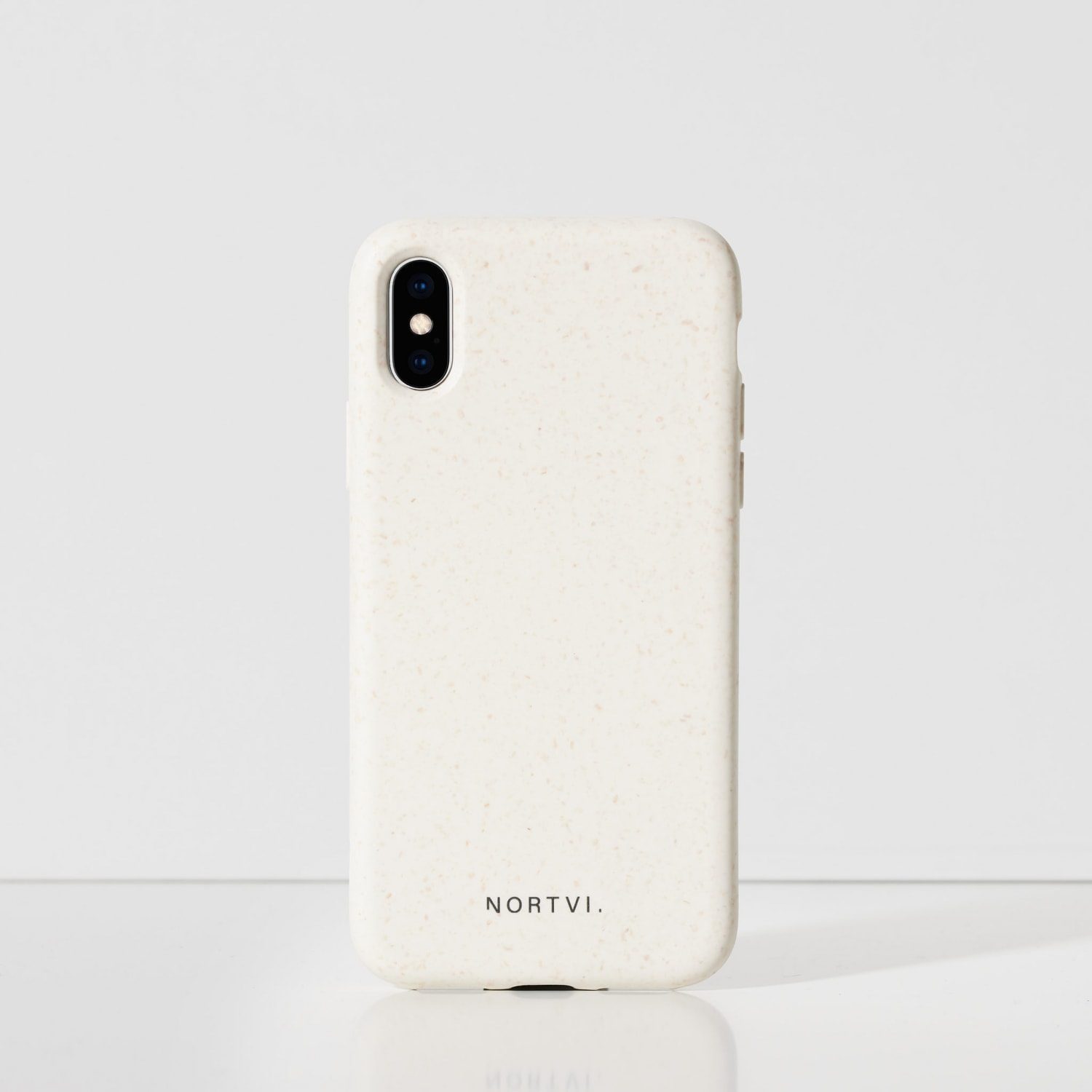 iPhone XS Case NORTVI White Sustainable, Premium & Durable.