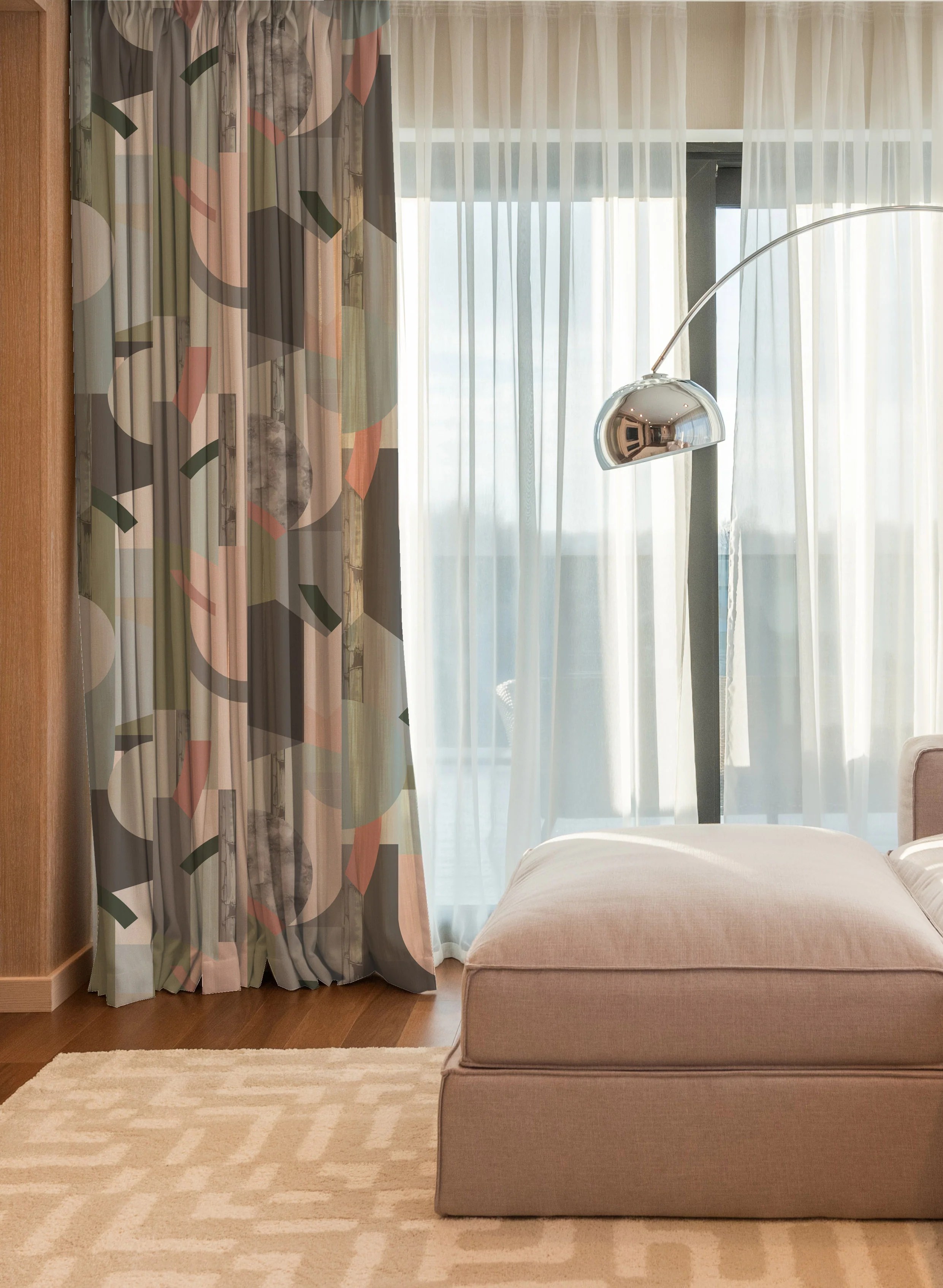 Balance Fabric in Dawn No Rules Wallpaper