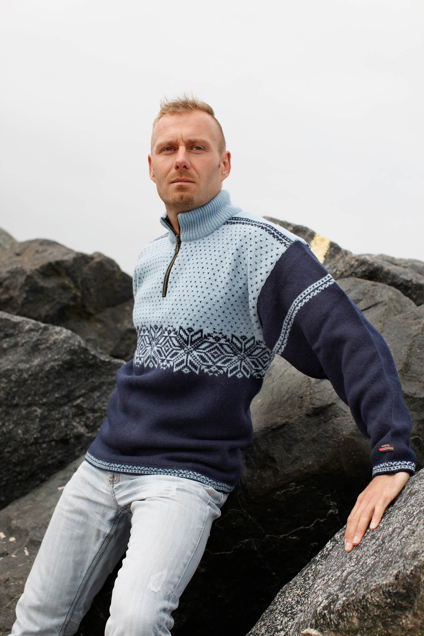 Norwool Norweger Pullover aus norwegische Strick aus reiner wolle