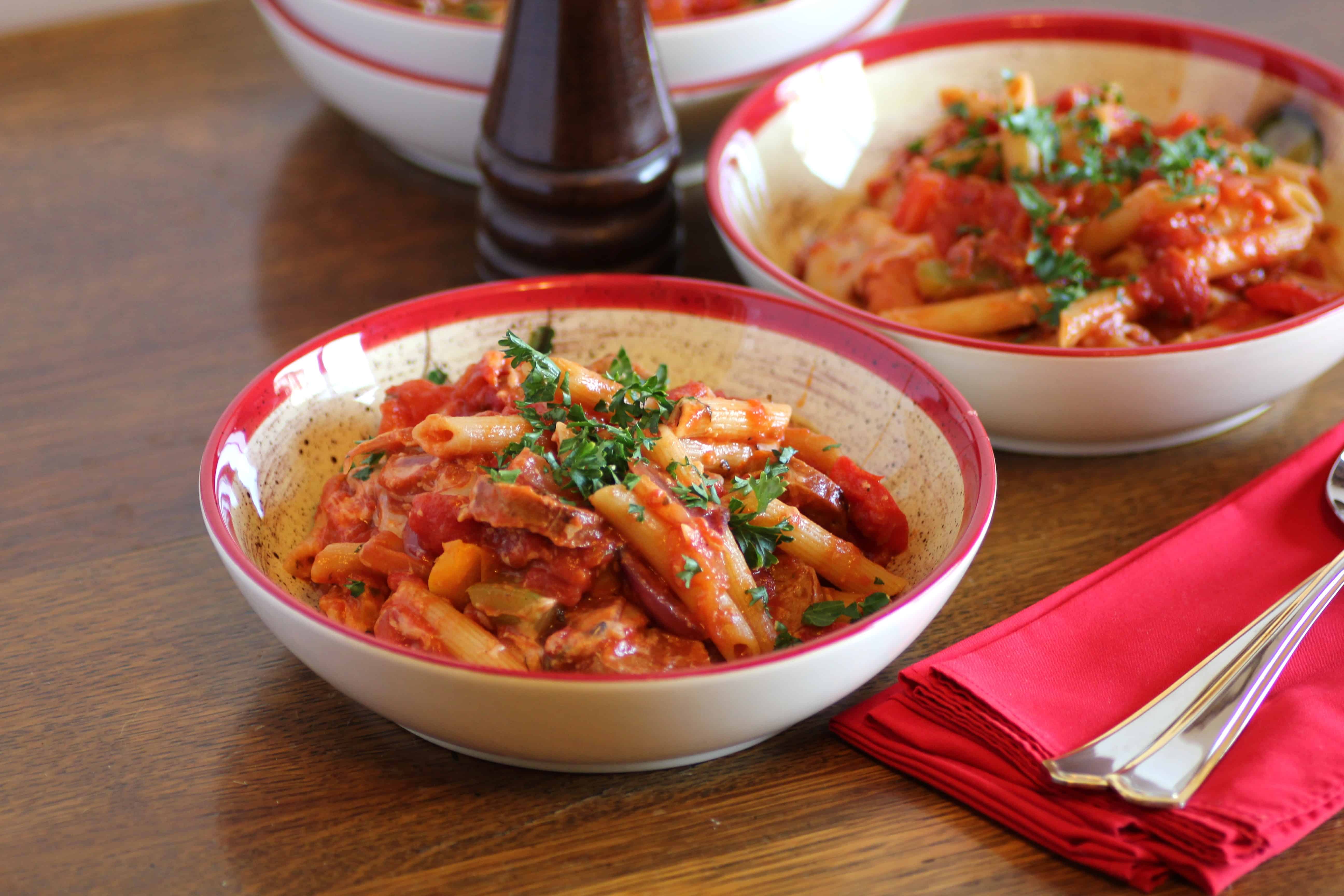 Late Summer Sausage Pasta Noshing With the Nolands