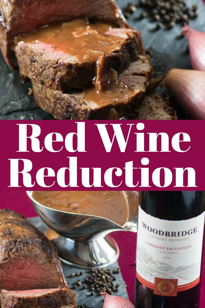 Red Wine Reduction with Roasted Shallots and Bacon