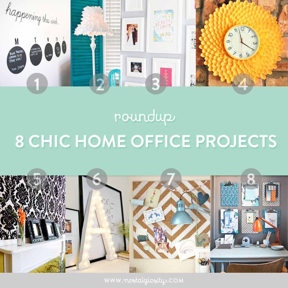 Roundup 8 Chic Home Office DIY Projects