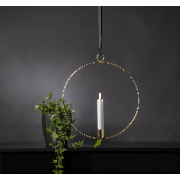 Ljusring Fönster Svart Mässing Ljusring för fönster med batteri och flammande låga varmvitt