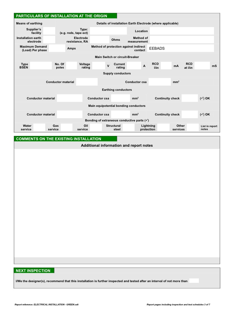 Electrical Isolation Certificate Template