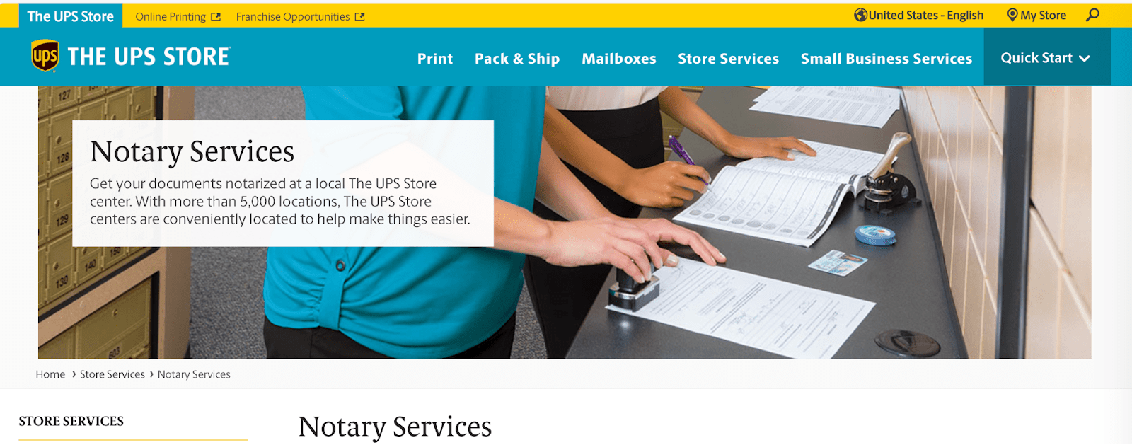 Notary Services at The UPS Store