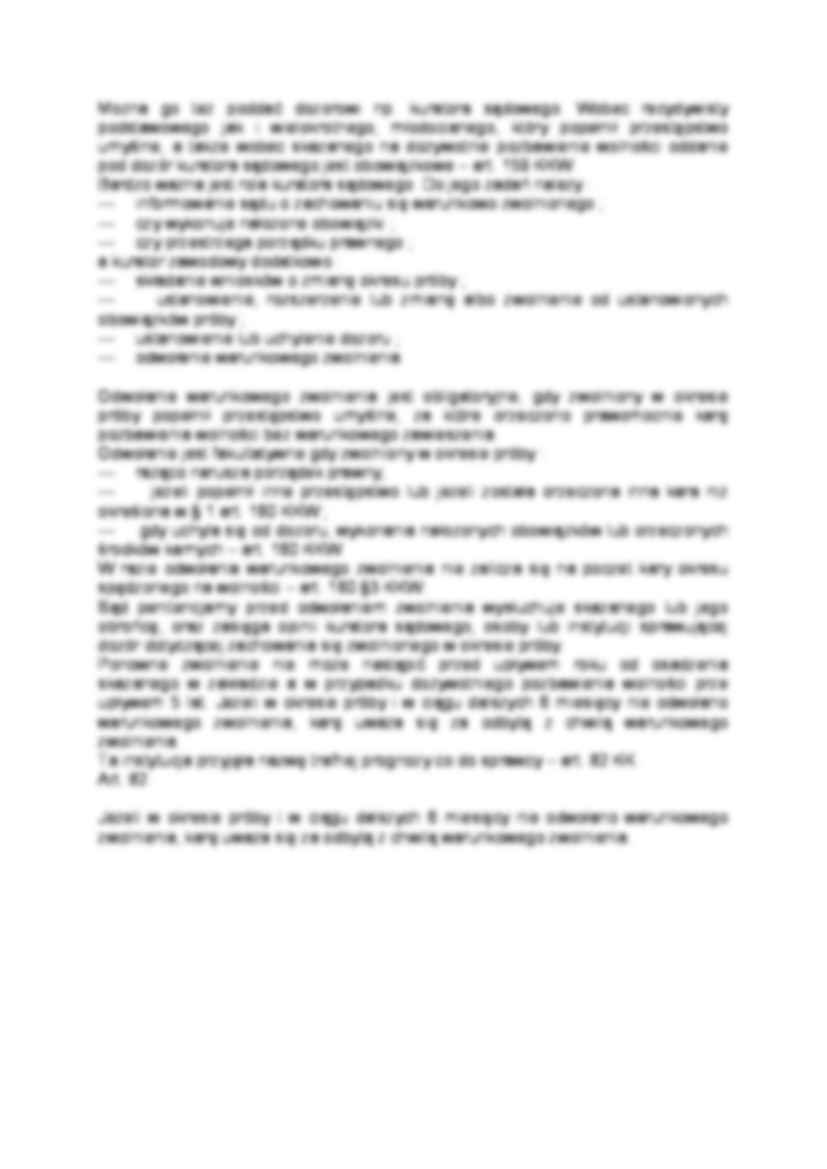 Warunkowe przedterminowe zwolnienie Notatek.pl