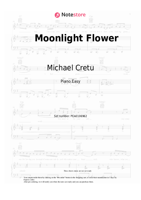 Michael Cretu Moonlight Flower piano sheet music in