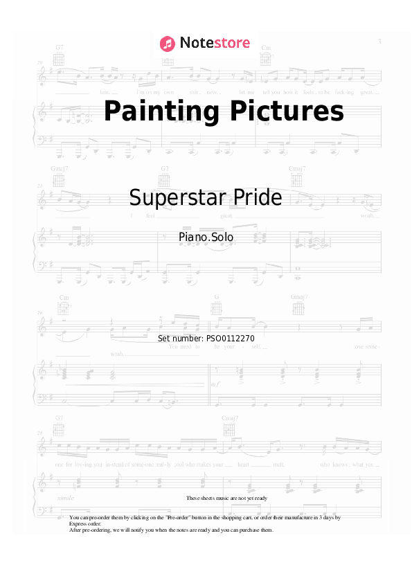 Painting Pictures piano sheet music Superstar Pride in