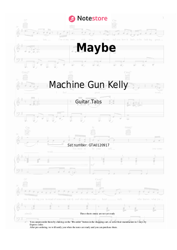 Machine Gun Kelly, Bring Me the Horizon Maybe guitar chords and tabs in