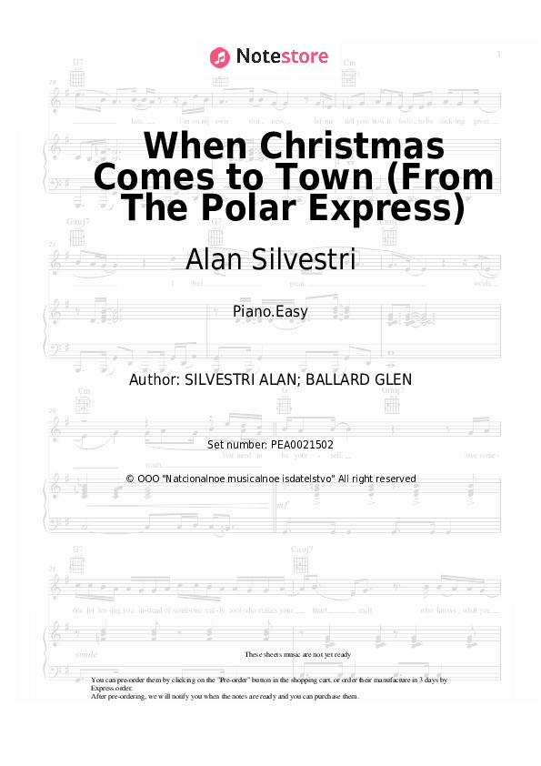 Alan Silvestri When Christmas Comes to Town (From The Polar Express